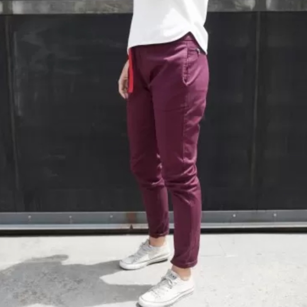 Topo Designs Women's Climb Pant Stretch Cotton Burgundy Size Small